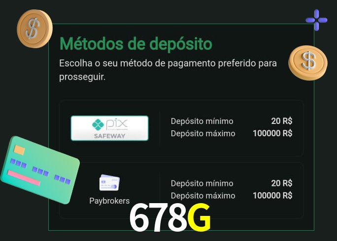 O cassino 678G oferece uma grande variedade de métodos de pagamento